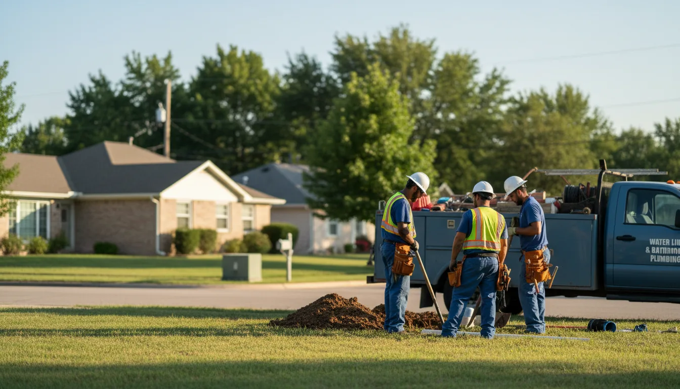 Residential water line and bathroom plumbing service in Linwood, NY